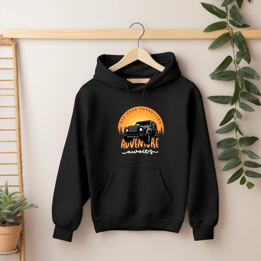 Adventure Awaits Unisex Hooded Sweatshirt comfyclothcrew