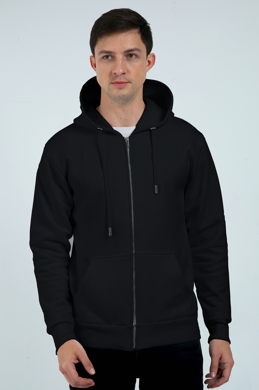 Unisex Ultra Premium Zip Hoodie (Black) comfyclothcrew