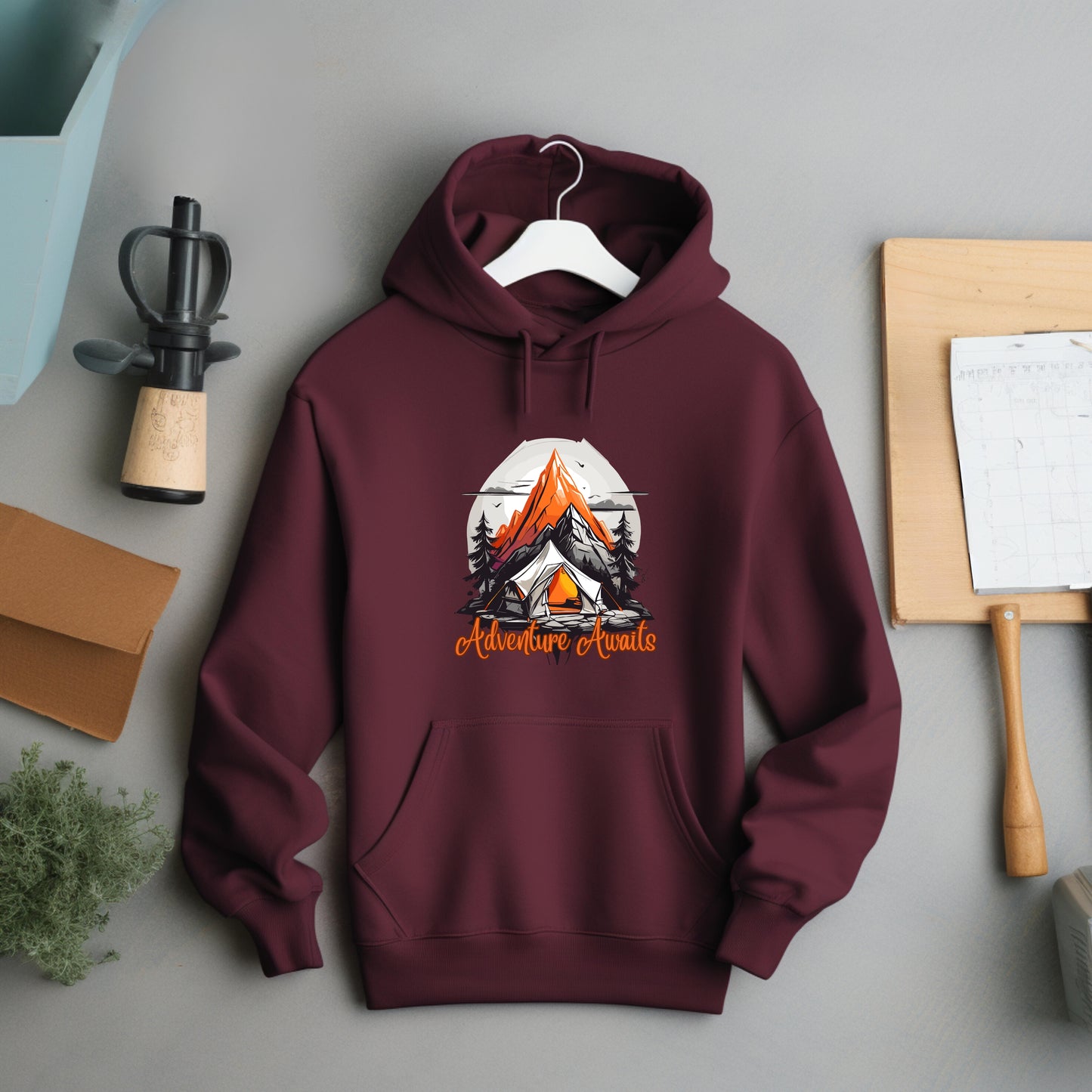 Adventure Awaits Unisex Hooded Sweatshirt comfyclothcrew