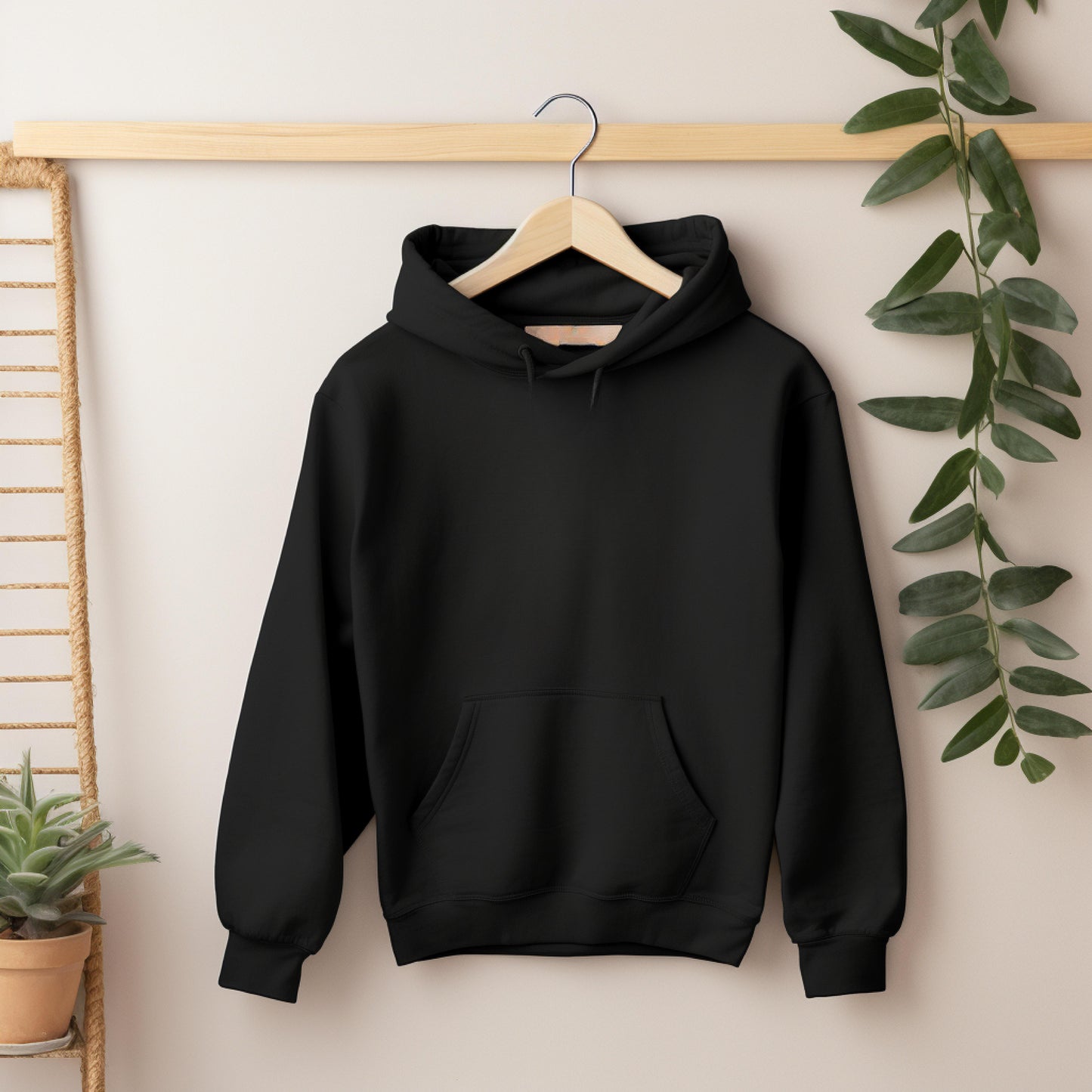 Unisex Black Hooded SweatShirt comfyclothcrew