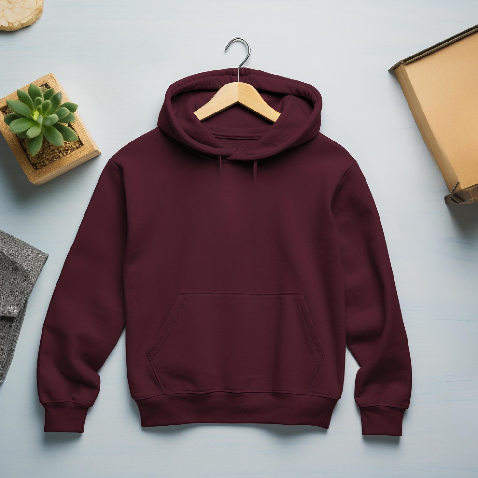 Unisex Maroon Hooded SweatShirt comfyclothcrew