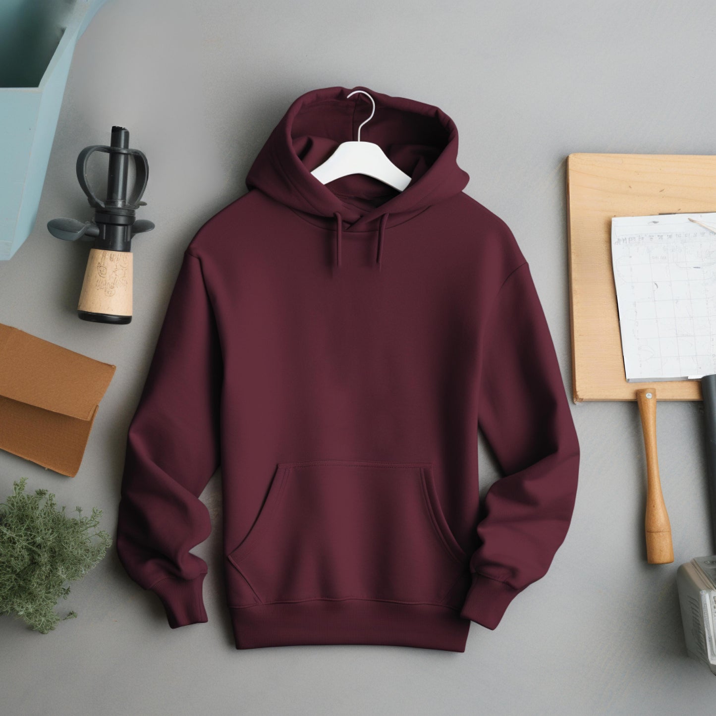 Unisex Maroon Hooded SweatShirt comfyclothcrew