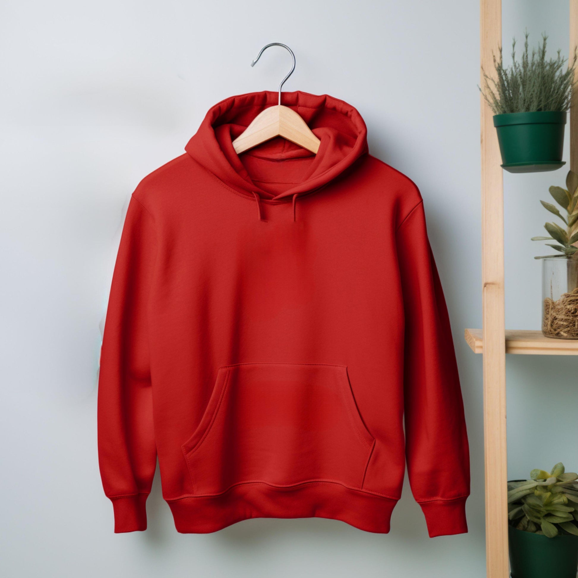 Unisex Red Hooded SweatShirt comfyclothcrew