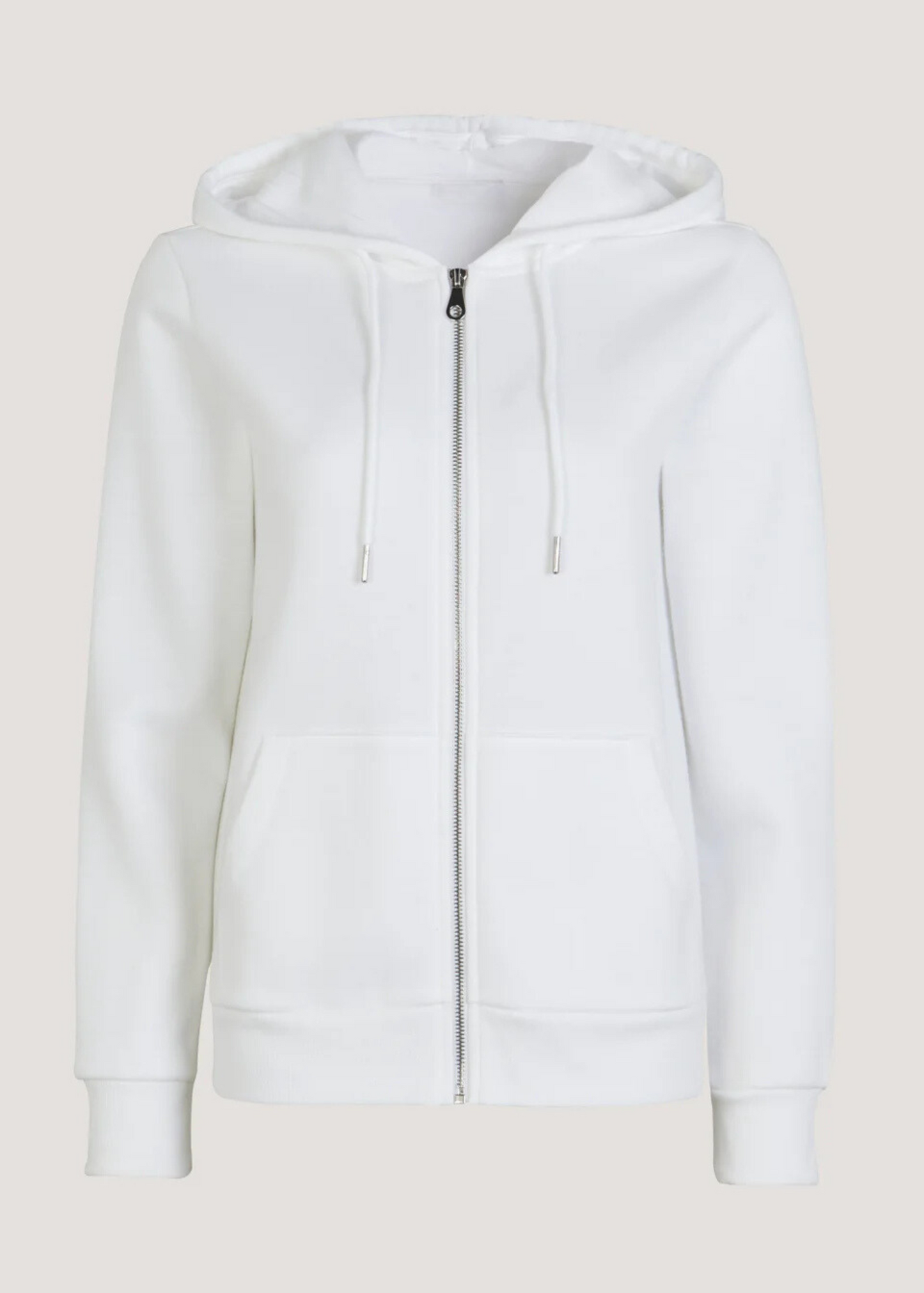 Unisex Ultra Premium Zip Hoodie (White) comfyclothcrew