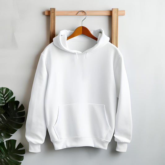 Unisex White Hooded SweatShirt comfyclothcrew